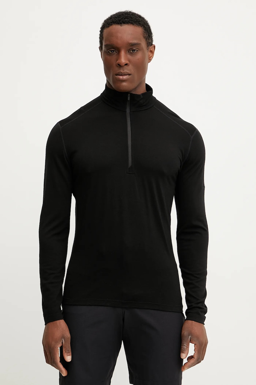 Icebreaker longsleeve funcțional Merino 200 Oasis culoarea negru, IBB043670011