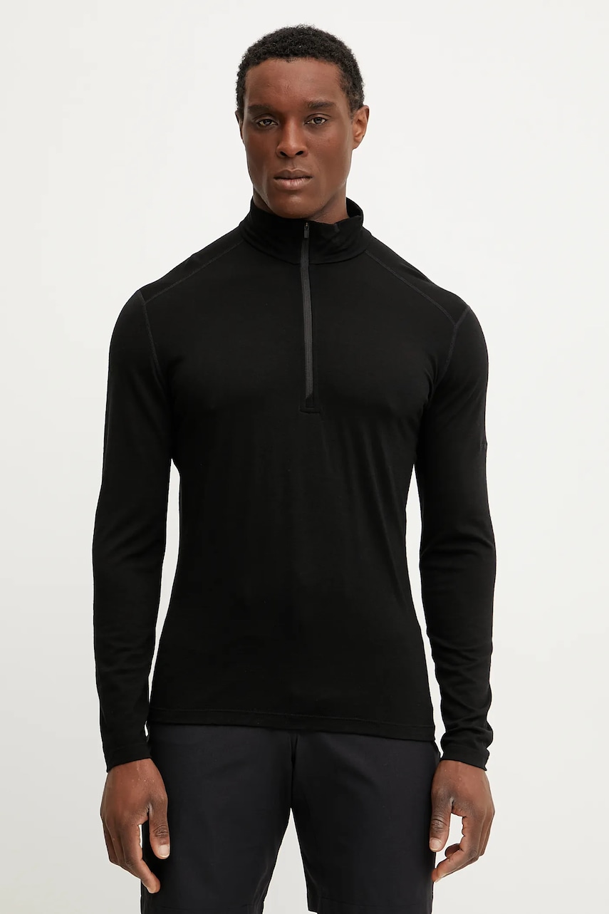 Icebreaker longsleeve funcțional Merino 200 Oasis culoarea negru, IBB043670011