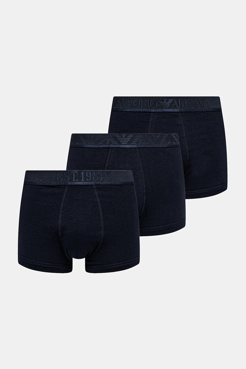 Emporio Armani Underwear boxeri 3-pack culoarea albastru marin, EM000259 AF10780