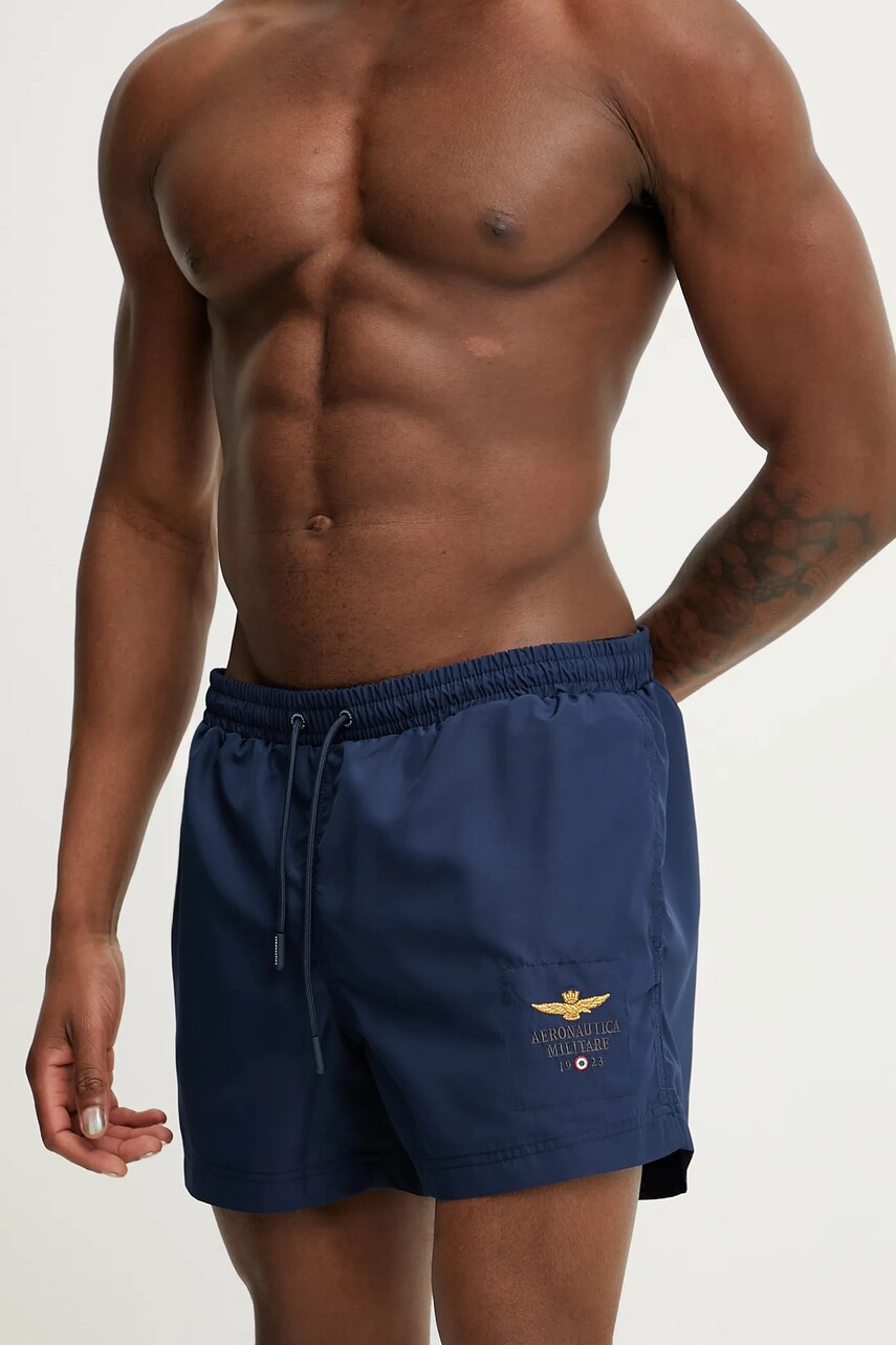 Aeronautica Militare pantaloni scurti de baie culoarea albastru marin, BW223CT2967
