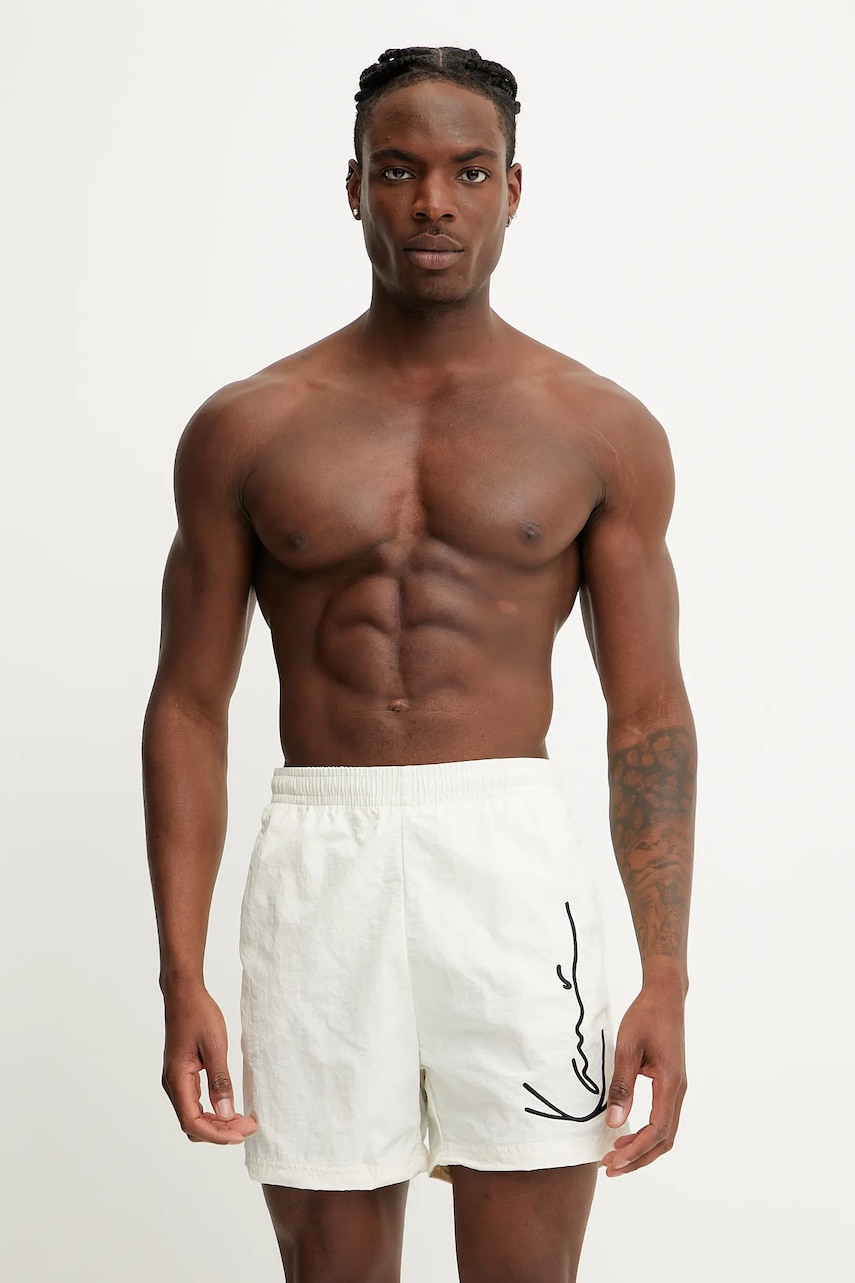Karl Kani pantaloni scurți culoarea bej, 60550029 Karl Kani pantaloni scurți culoarea bej, 60550029