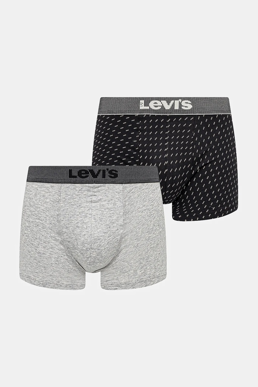 Levi's boxeri 2-pack culoarea gri, 37149-1102