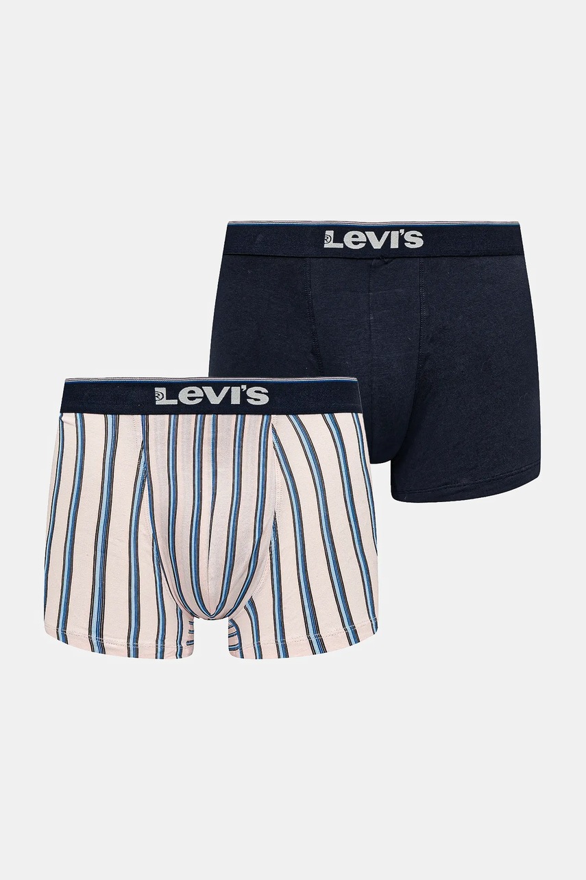 Levně Boxerky Levi's 2-pack tmavomodrá barva, 37149-1118