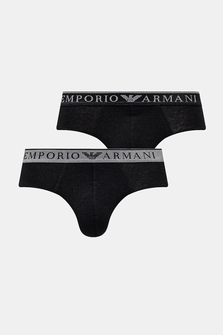 Emporio Armani Underwear alsónadrág 2 db fekete, EM000251 AF10776 akciós termékkép 1