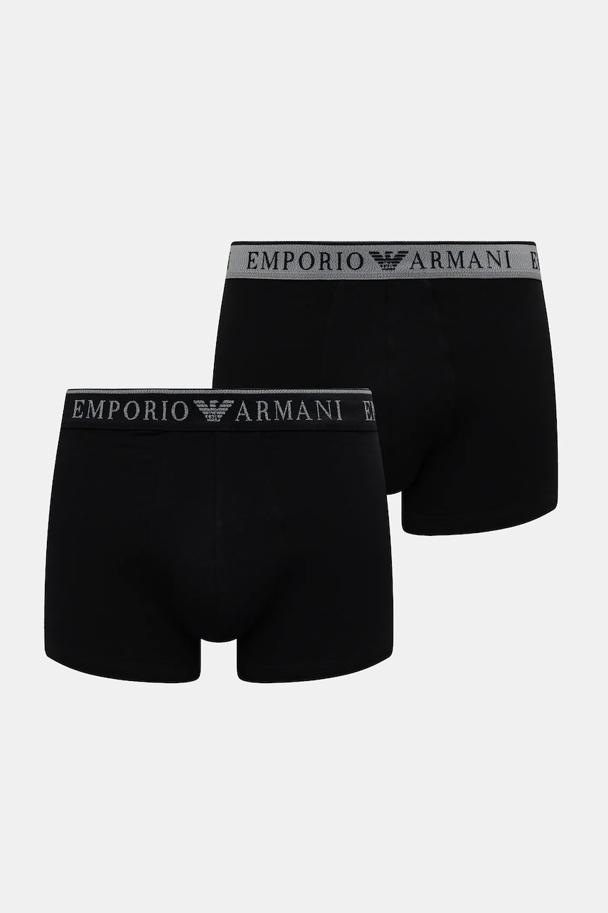 Levně Boxerky Emporio Armani Underwear 2-pack černá barva, EM000252 AF10776