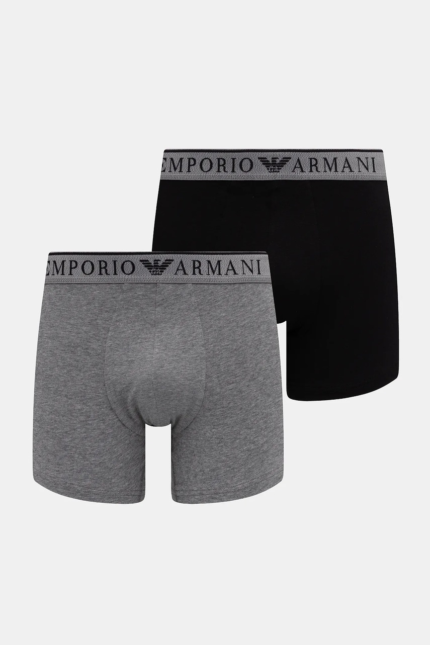Emporio Armani Underwear boxeri 2-pack culoarea negru, EM000252 AF10776