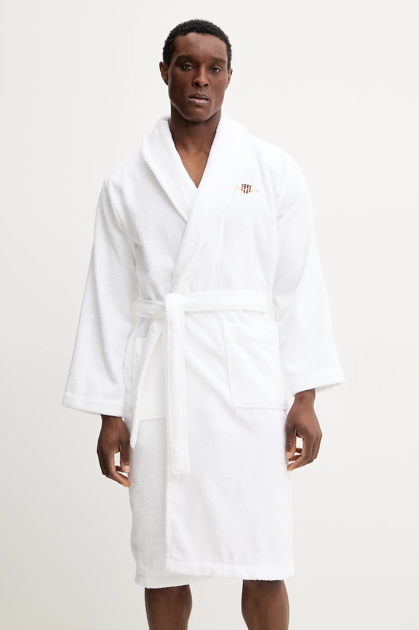 Gant halat de baie din bumbac culoarea alb, 856006703