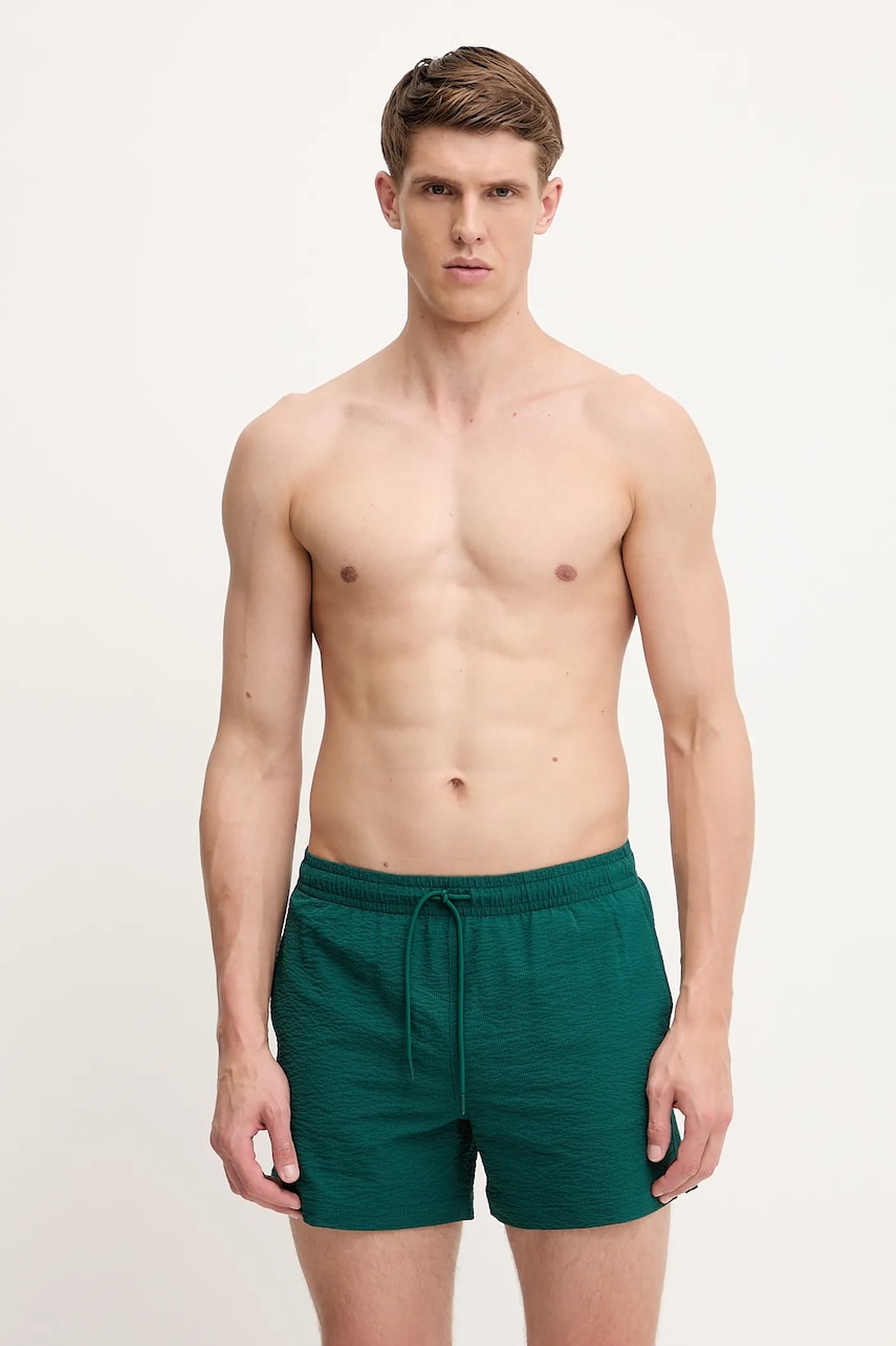Abercrombie & Fitch pantaloni scurți de baie culoarea verde, KI133-5040