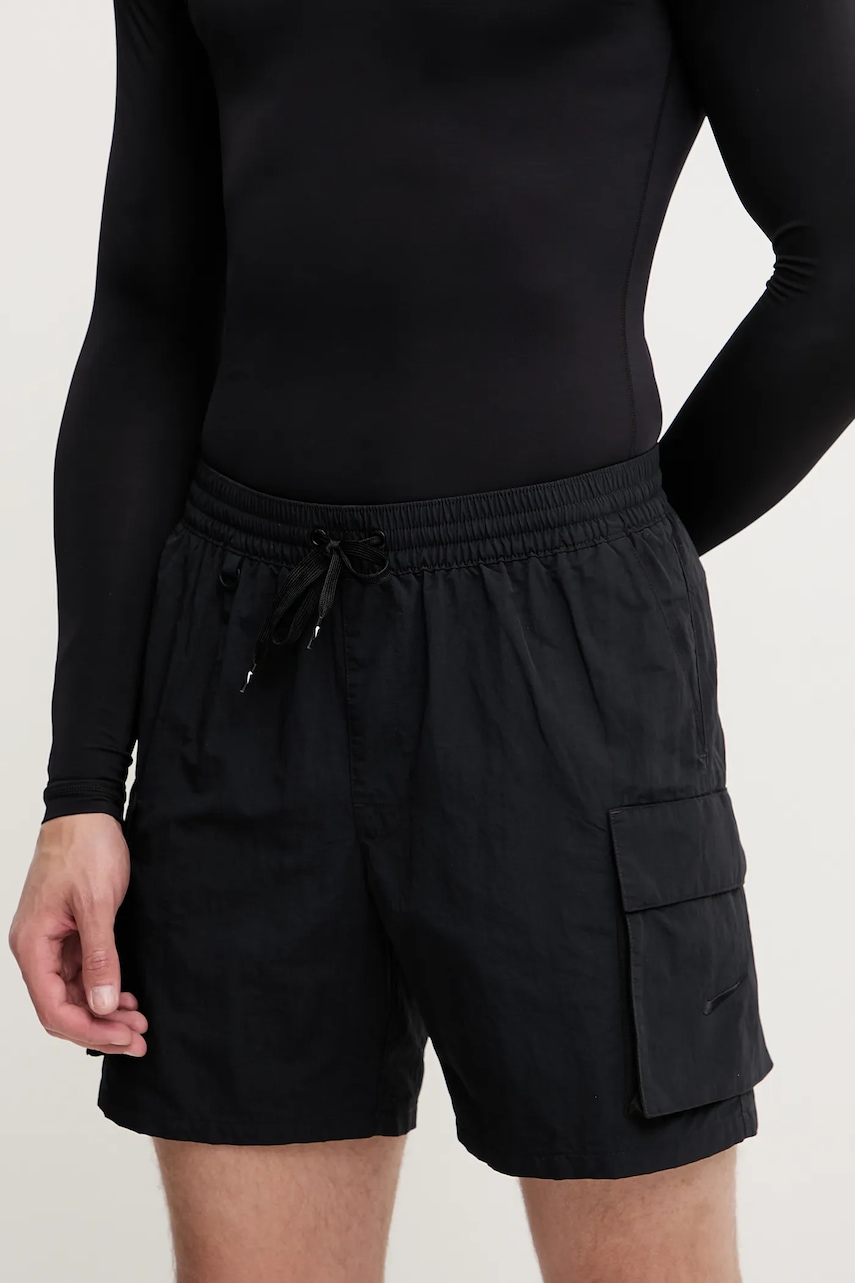 Nike pantaloni scurți culoarea negru, NESSF503 - 0 | YEO