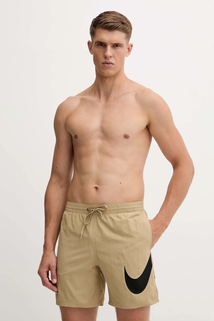 Nike pantaloni scurti de baie culoarea negru, NESSF508