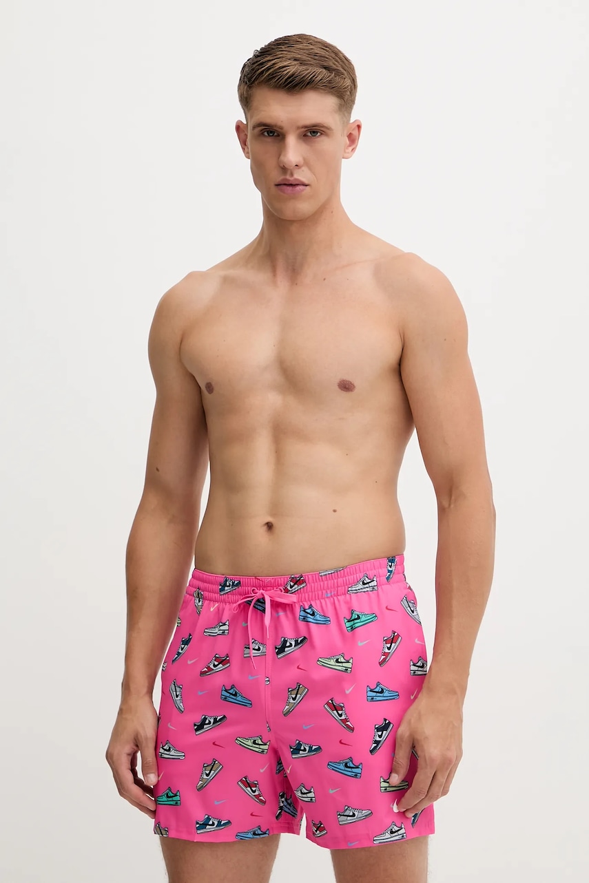 Nike pantaloni scurți de baie culoarea portocaliu, NESSF553