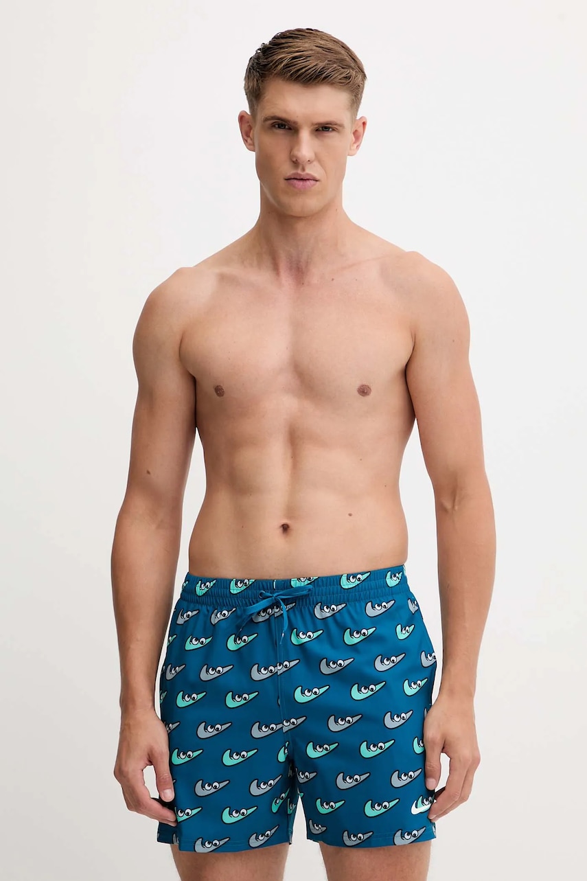 Nike pantaloni scurți de baie culoarea portocaliu, NESSF553