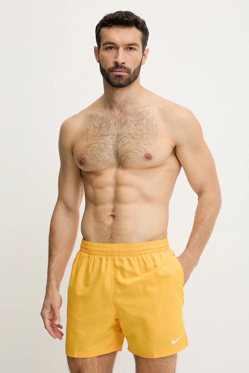 Nike pantaloni scurti de baie culoarea galben, NESSF560