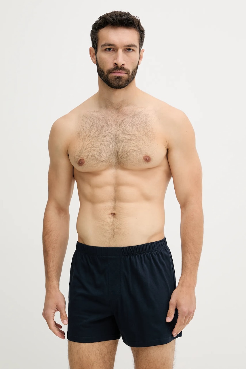 Emporio Armani Underwear boxeri de bumbac culoarea bleumarin, EM001443 AF14210