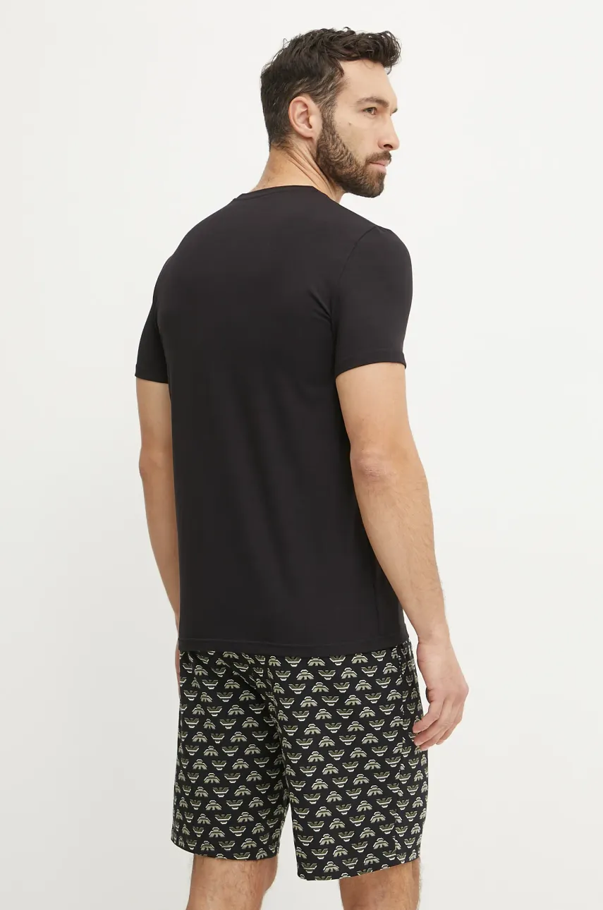 Пижама Emporio Armani Underwear мужская цвет чёрный узор EM000400 AF10793 Пижама Emporio Armani Underwear мужская цвет чёрный узор EM000400 AF10793