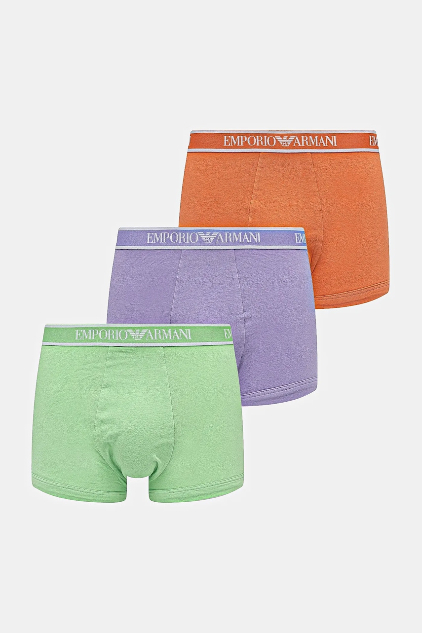 Emporio Armani Underwear boxeri 3-pack culoarea verde, EM000259 AF10779