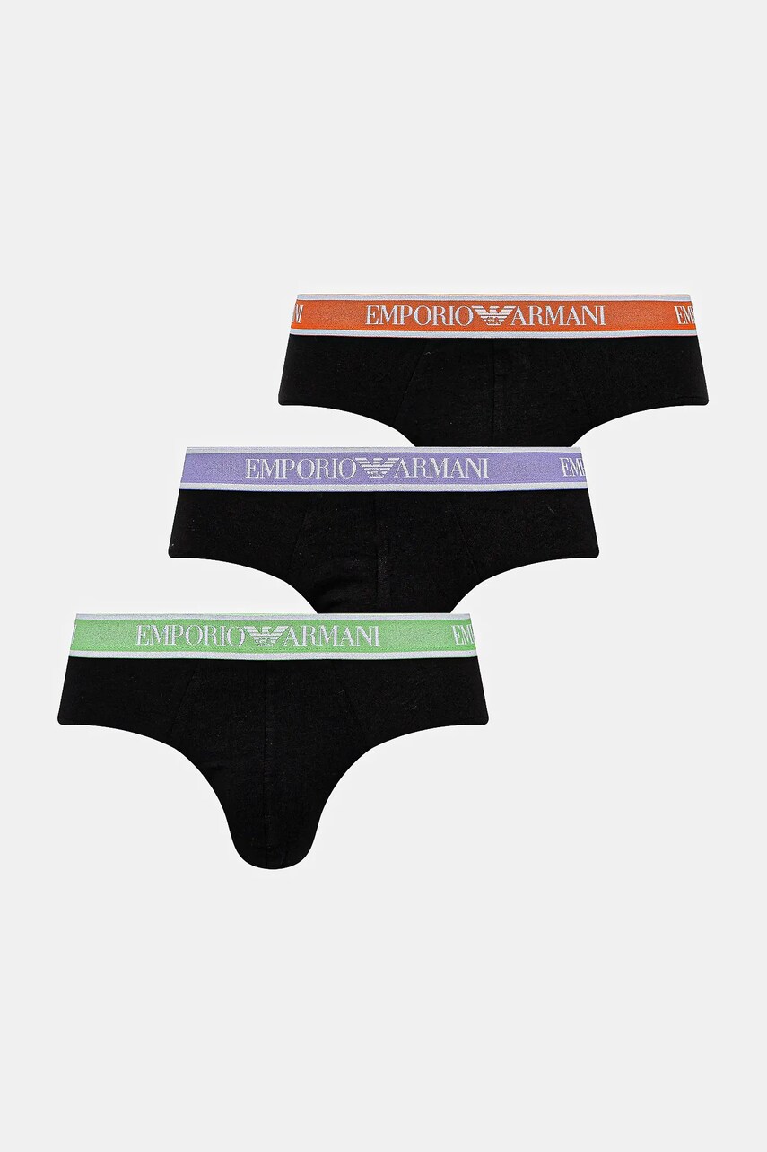 Emporio Armani Underwear slip 3-pack culoarea negru, EM000258 AF10779