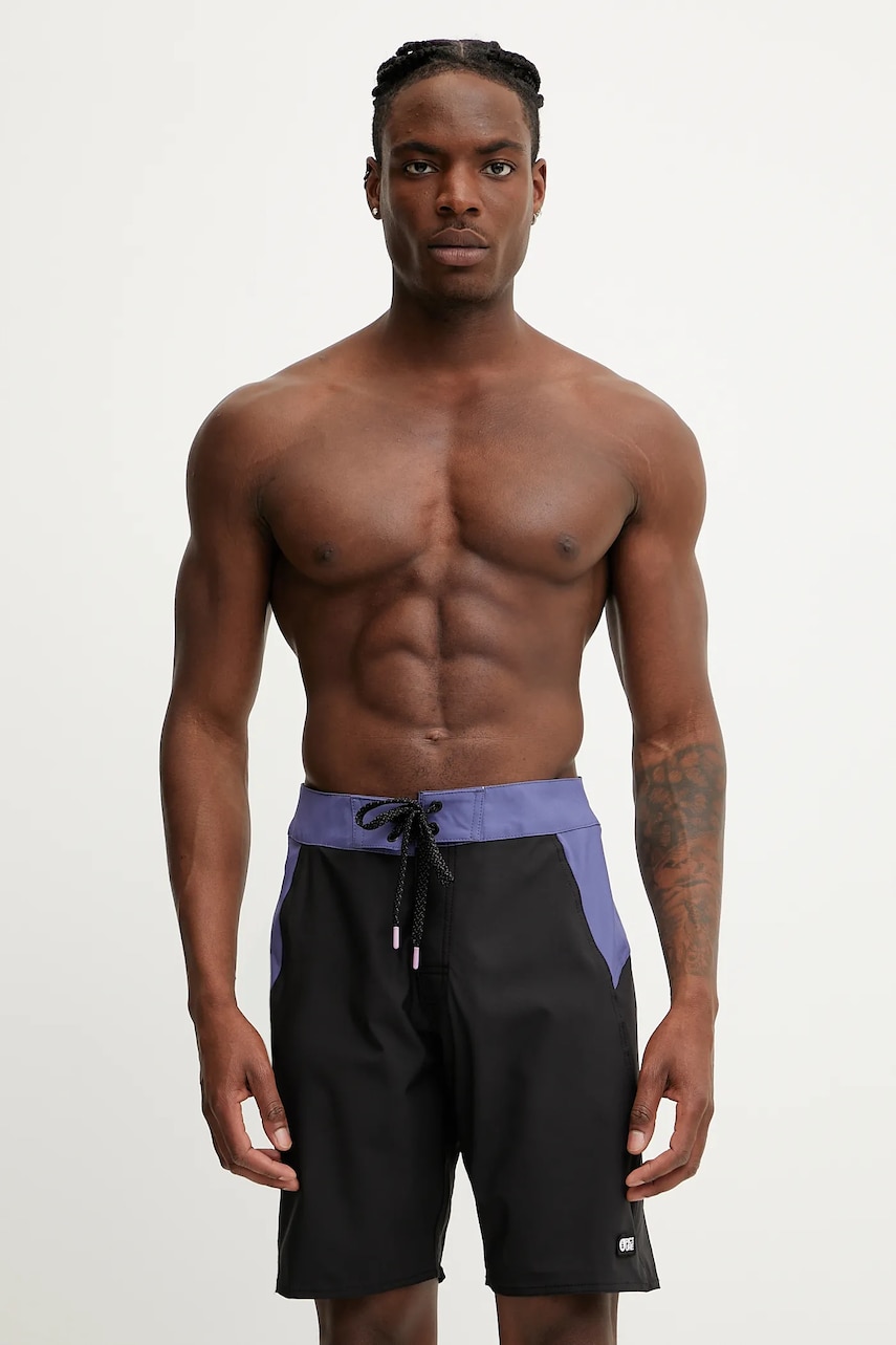 Picture pantaloni scurți de baie Journy 19 culoarea negru, MBS0080 Picture pantaloni scurți de baie Journy 19 culoarea negru, MBS0080