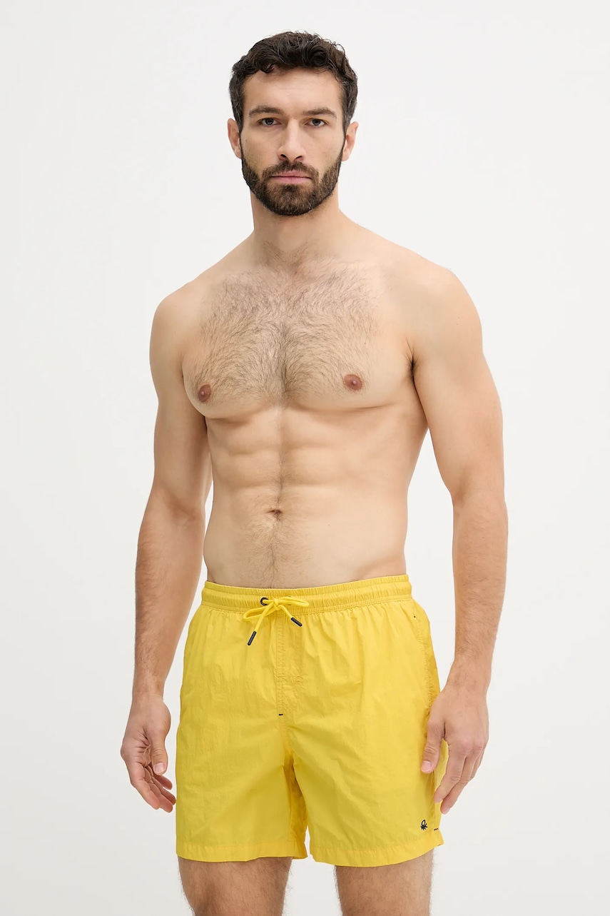 United Colors of Benetton pantaloni scurți de baie culoarea galben, 5YLF6X00V