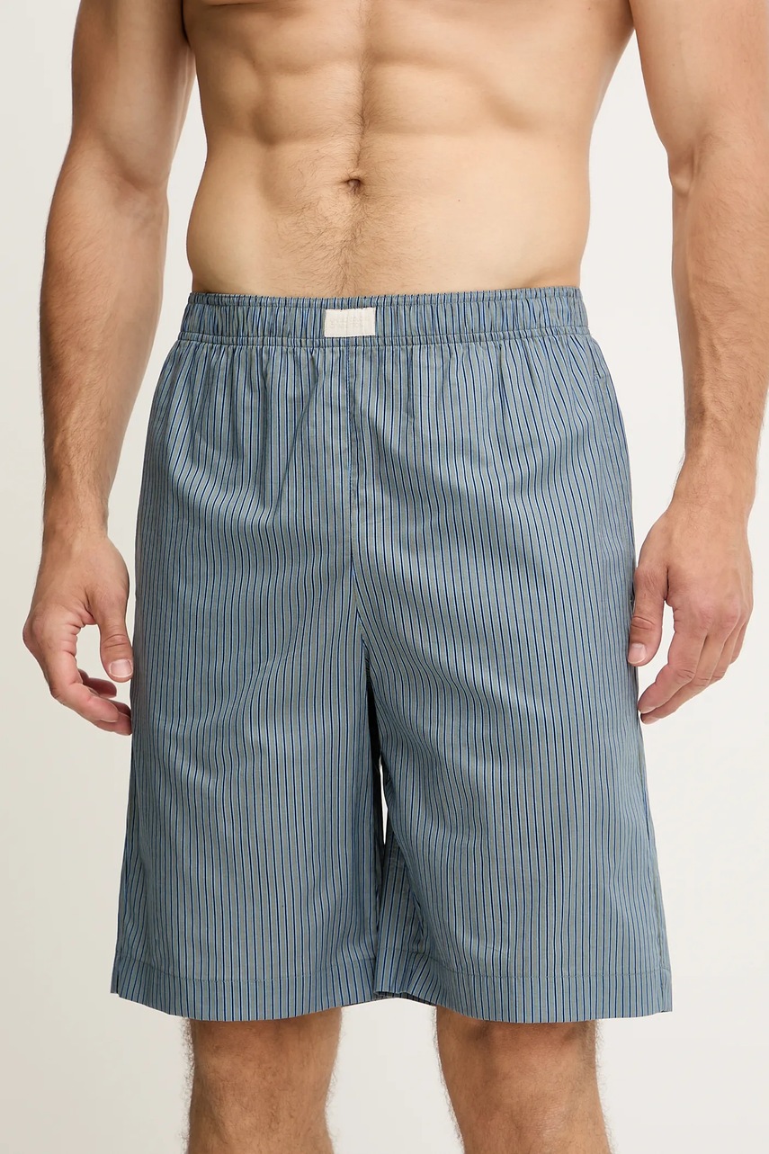 Хлопковые пижамные шорты United Colors of Benetton цвет серый узор 4XGJ49006