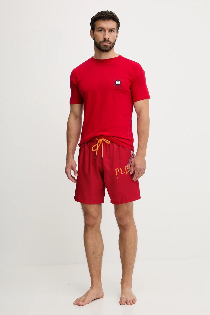 Купальные шорты PLEIN SPORT цвет красный PS25MBL01 Купальные шорты PLEIN SPORT цвет красный PS25MBL01