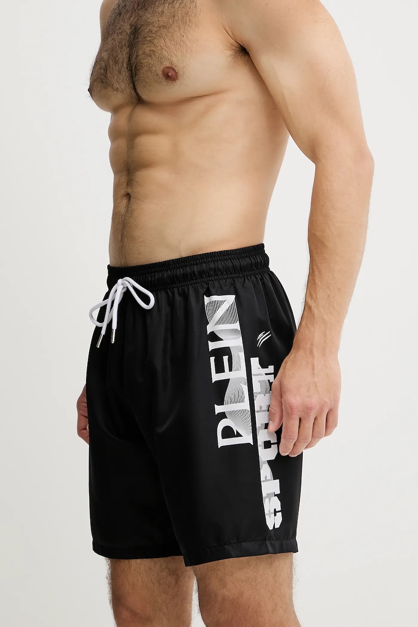 PLEIN SPORT pantaloni scurți de baie culoarea negru, PS25MBL02