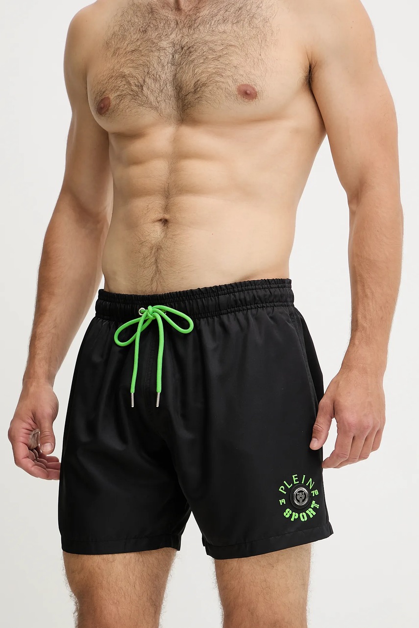 Μαγιό PLEIN SPORT χρώμα: μαύρο, PS25MBM03 φωτογραφία