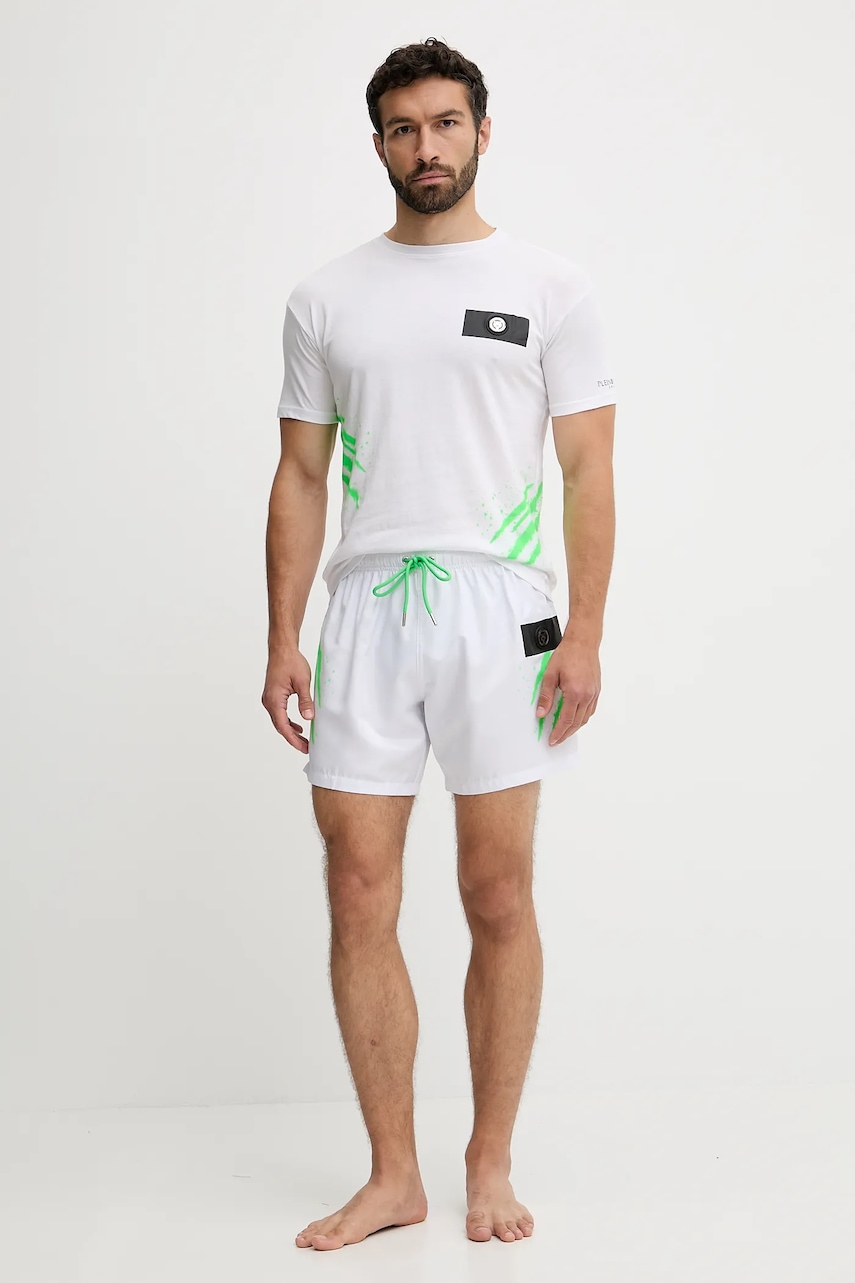 Купальные шорты PLEIN SPORT цвет белый PS25MBM04 Купальные шорты PLEIN SPORT цвет белый PS25MBM04