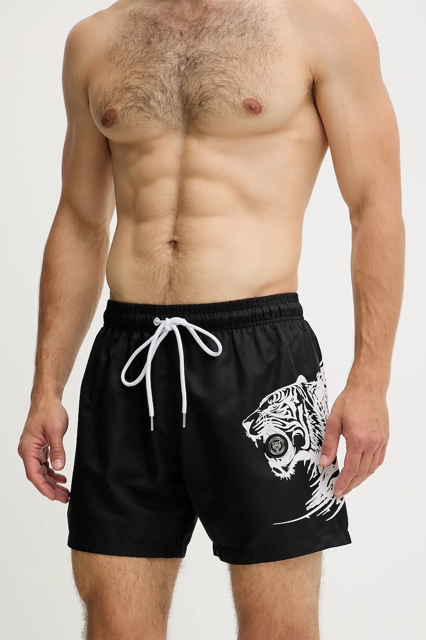 PLEIN SPORT pantaloni scurți de baie culoarea negru, PS25MBM06