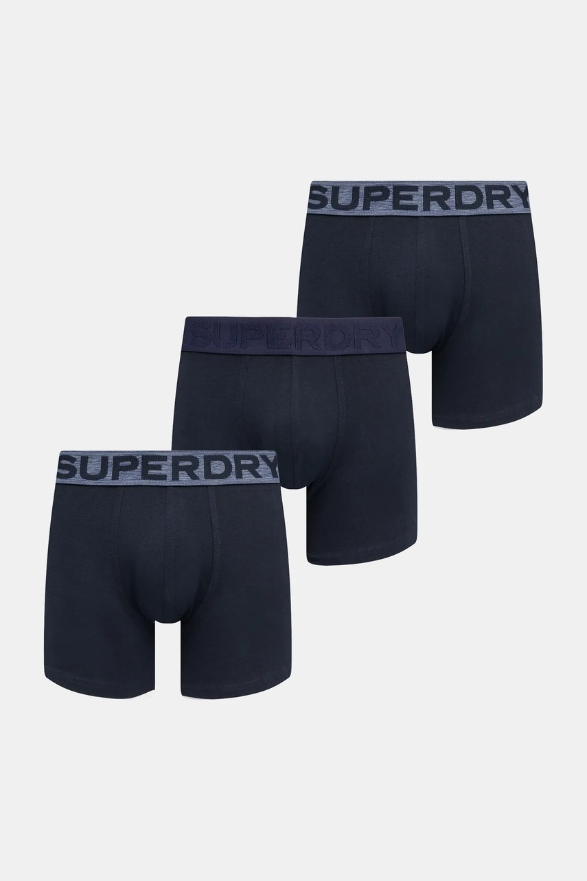 Superdry boxeri 3-pack culoarea albastru marin