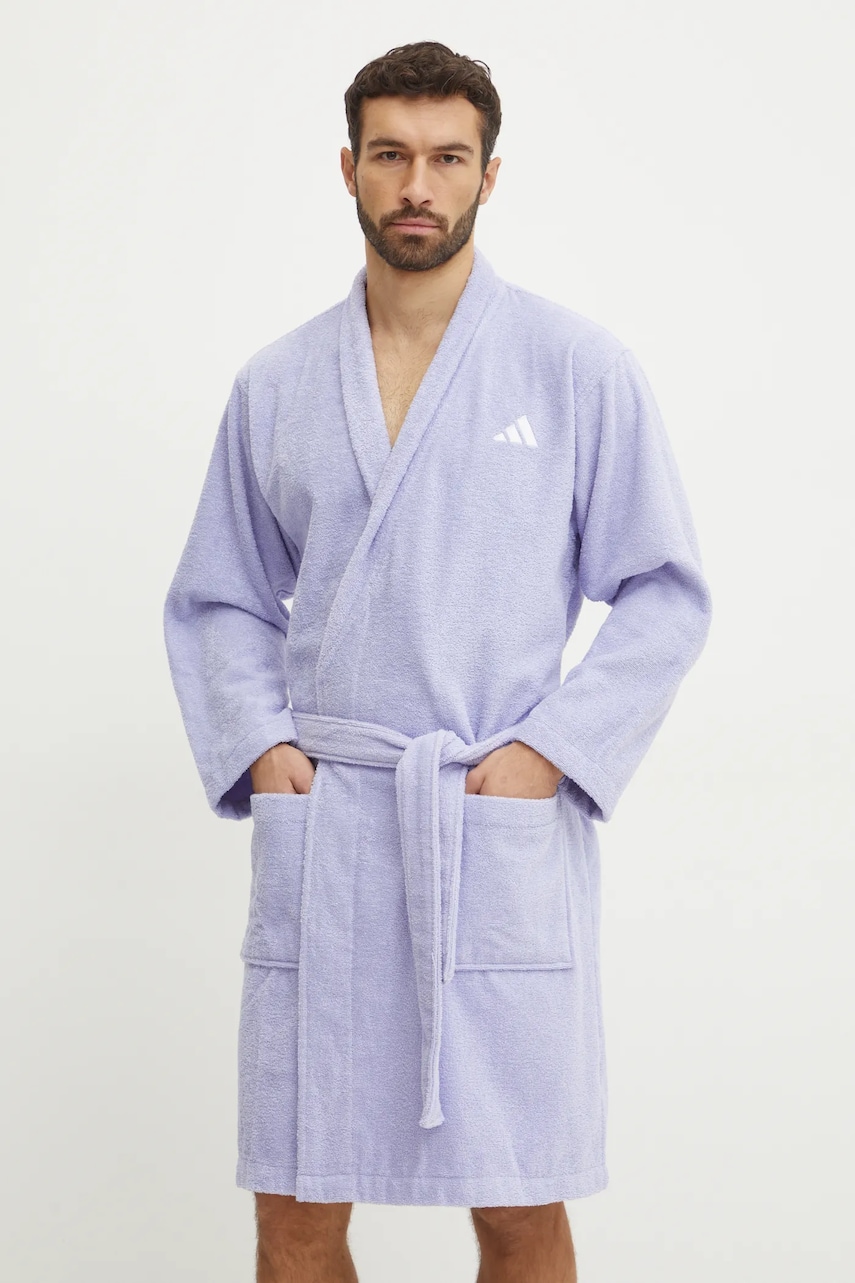 Халат adidas Performance цвет фиолетовый JD1168 Халат adidas Performance цвет фиолетовый JD1168