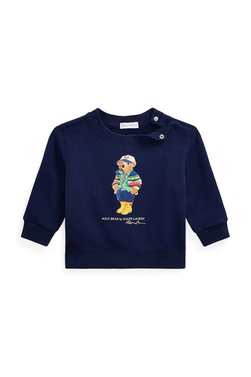 Levně Kojenecká mikina Polo Ralph Lauren tmavomodrá barva, s potiskem, 320975028001