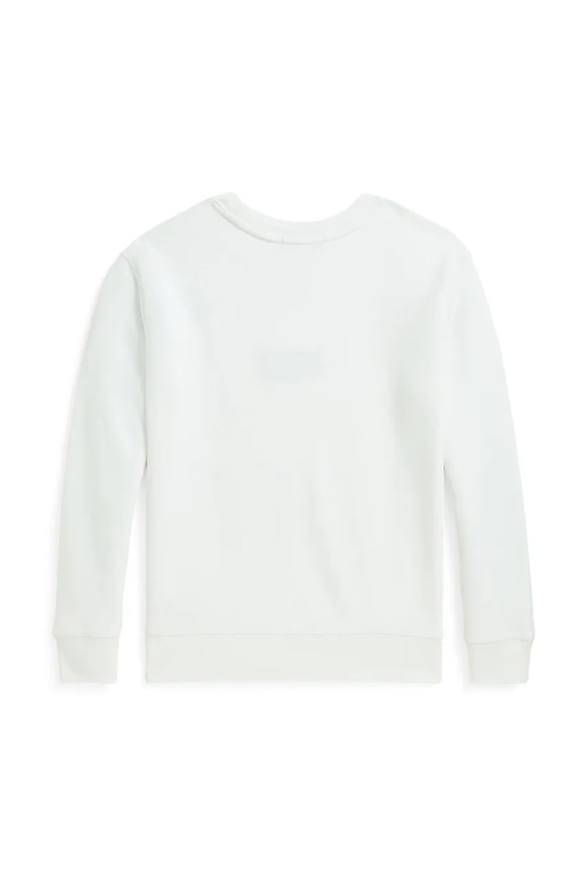 Детская хлопковая кофта Polo Ralph Lauren цвет белый с аппликацией 323958154001 Детская хлопковая кофта Polo Ralph Lauren цвет белый с аппликацией 323958154001