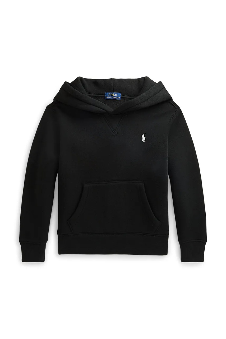 Дитяча кофта Polo Ralph Lauren колір чорний з капюшоном однотонна 322749954034