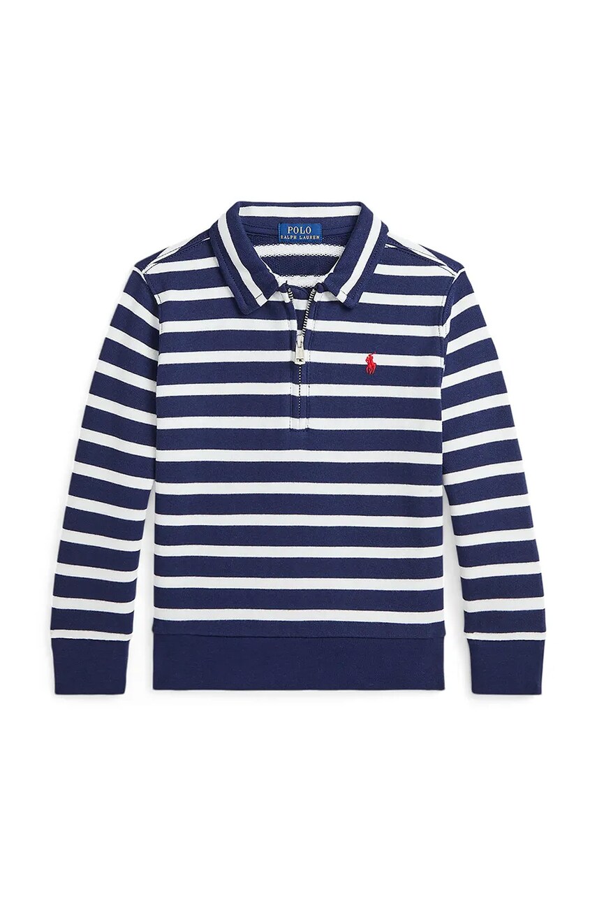 Levně Dětská bavlněná mikina Polo Ralph Lauren tmavomodrá barva, vzorovaná, 322958182001