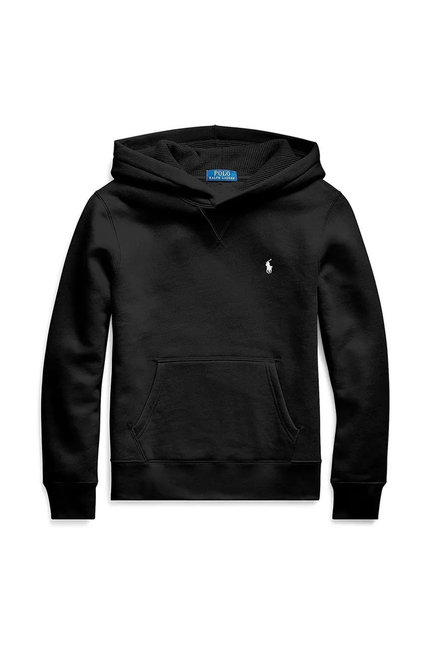 Детская кофта Polo Ralph Lauren цвет чёрный с капюшоном однотонная 323749954035 Детская кофта Polo Ralph Lauren цвет чёрный с капюшоном однотонная 323749954035