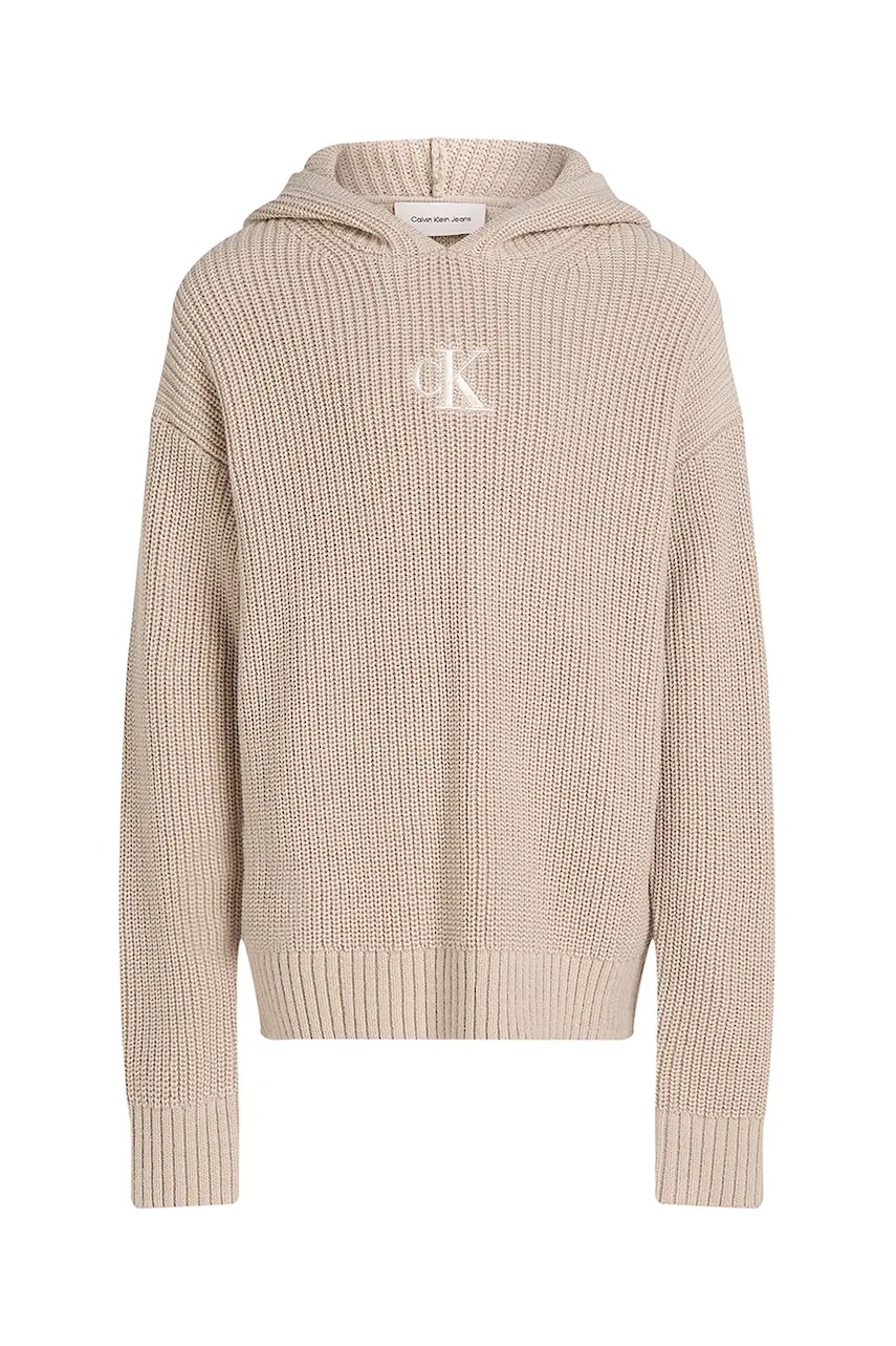 Детский свитер Calvin Klein Jeans 0 цвет бежевый IB0IB02413 Детский свитер Calvin Klein Jeans 0 цвет бежевый IB0IB02413