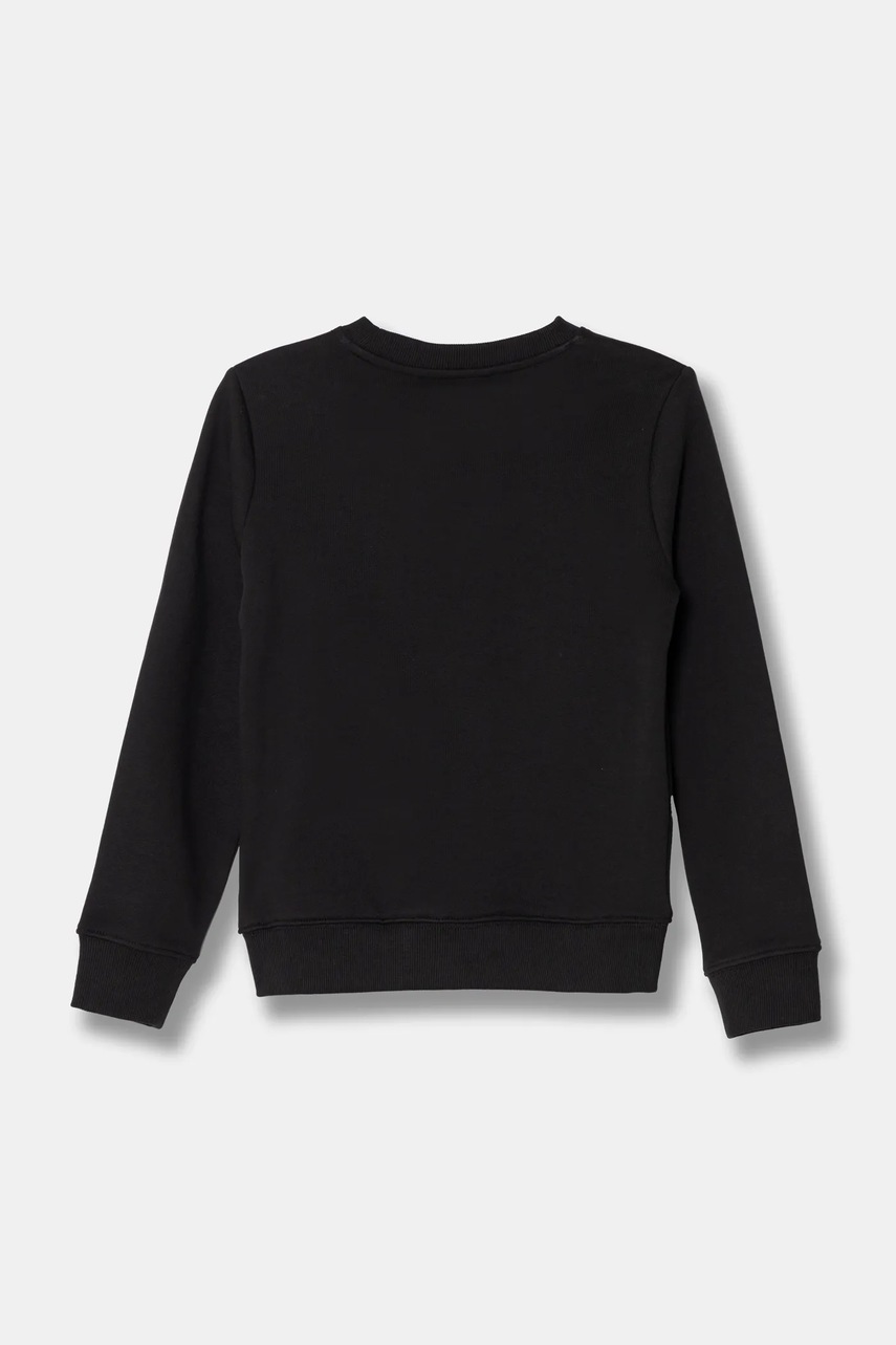 Детская хлопковая кофта Calvin Klein Jeans цвет чёрный однотонная IU0IU00686 Детская хлопковая кофта Calvin Klein Jeans цвет чёрный однотонная IU0IU00686