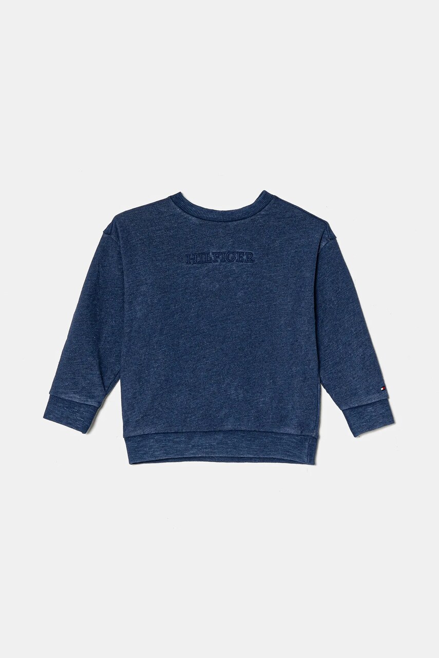Levně Dětská mikina Tommy Hilfiger modrá barva, KB0KB09311
