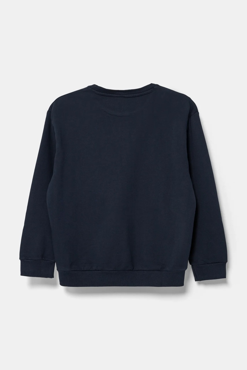 Детская хлопковая кофта Guess цвет синий с аппликацией L5RQ16 KAD74