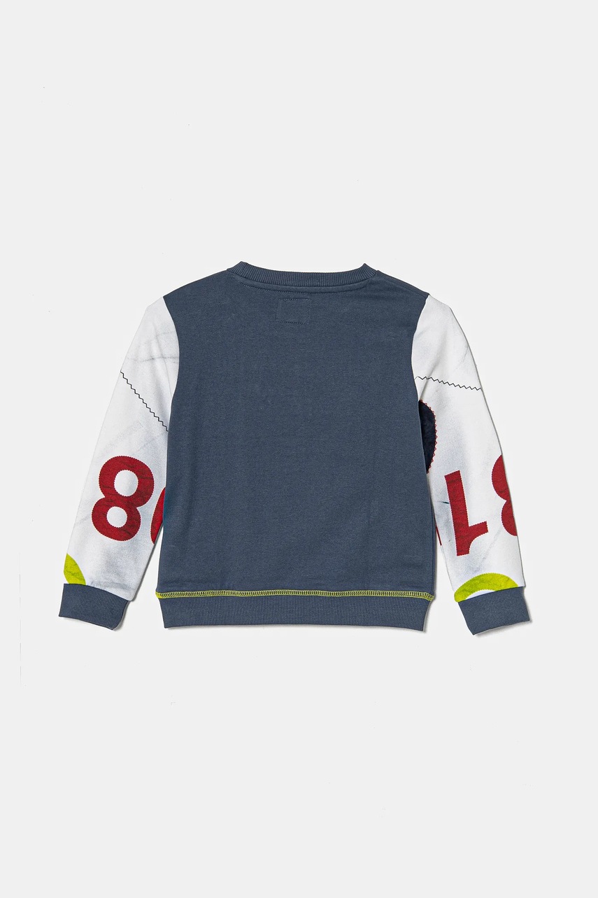 Детская хлопковая кофта Guess цвет синий узор N5RQ01 KA6R4