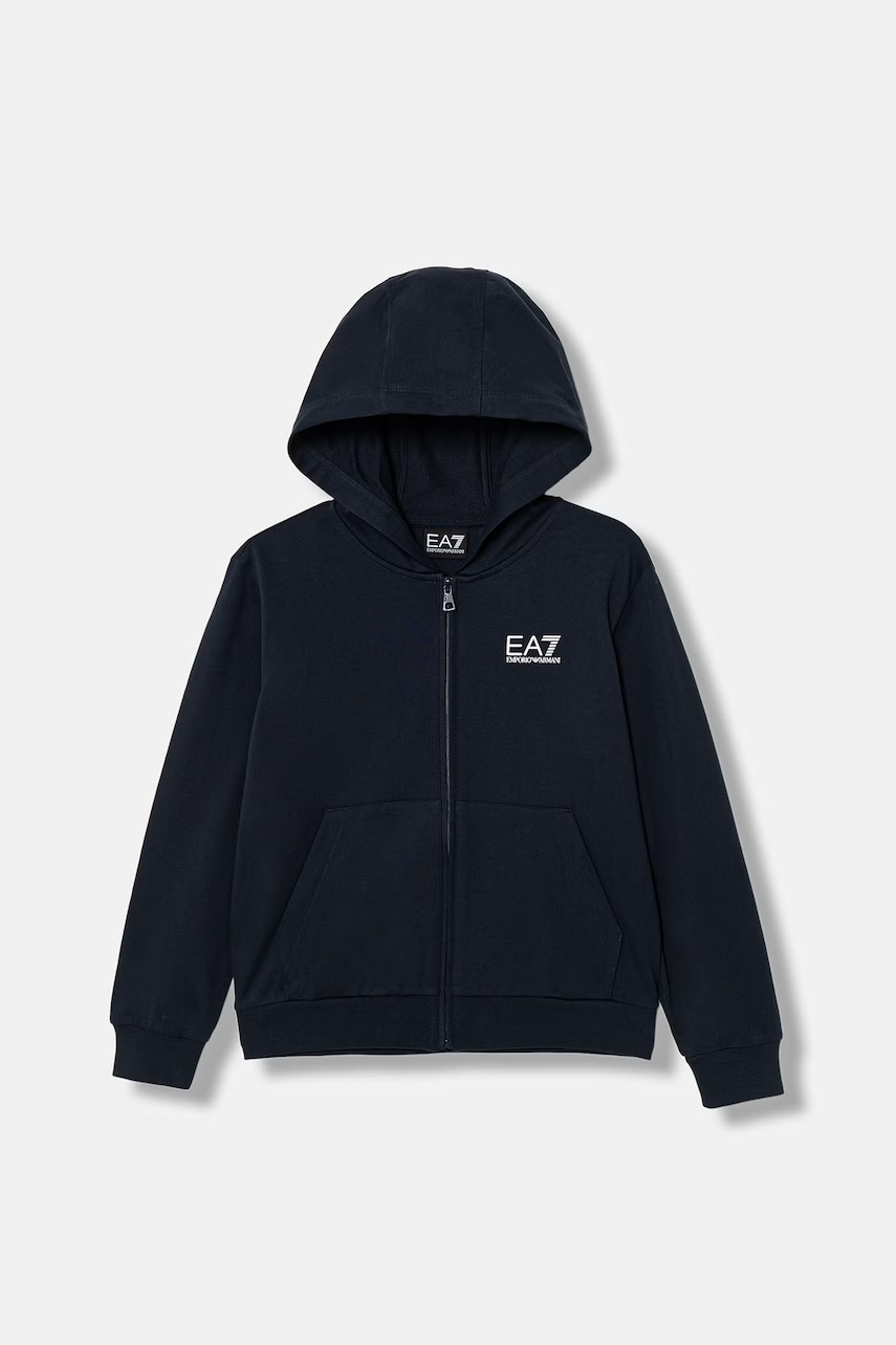 Dětská bavlněná mikina EA7 Emporio Armani