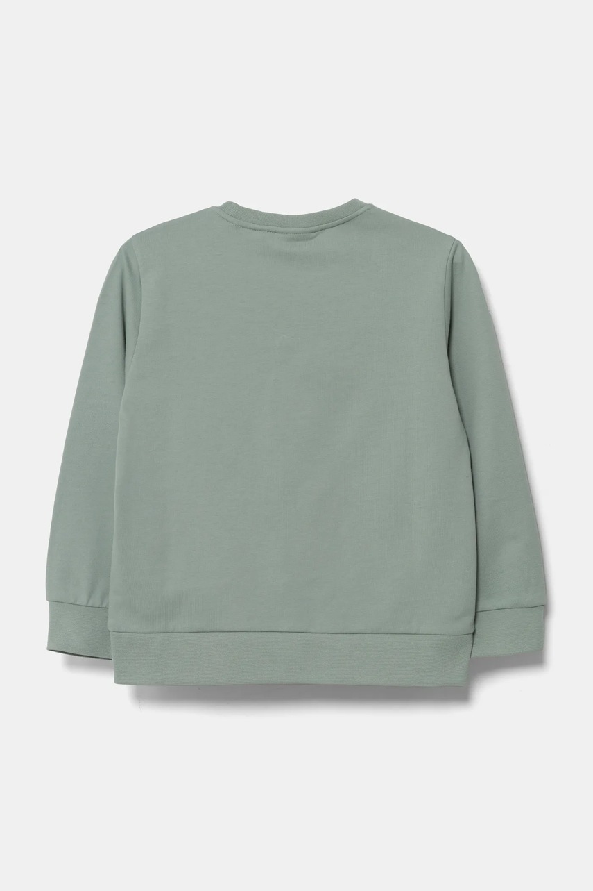Детская хлопковая кофта EA7 Emporio Armani цвет зелёный с принтом 7B000025 AF10380 Детская хлопковая кофта EA7 Emporio Armani цвет зелёный с принтом 7B000025 AF10380