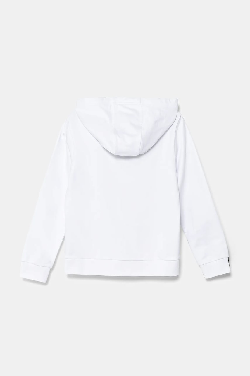 Детская хлопковая кофта EA7 Emporio Armani цвет белый с принтом 7B000024 AF10380 Детская хлопковая кофта EA7 Emporio Armani цвет белый с принтом 7B000024 AF10380
