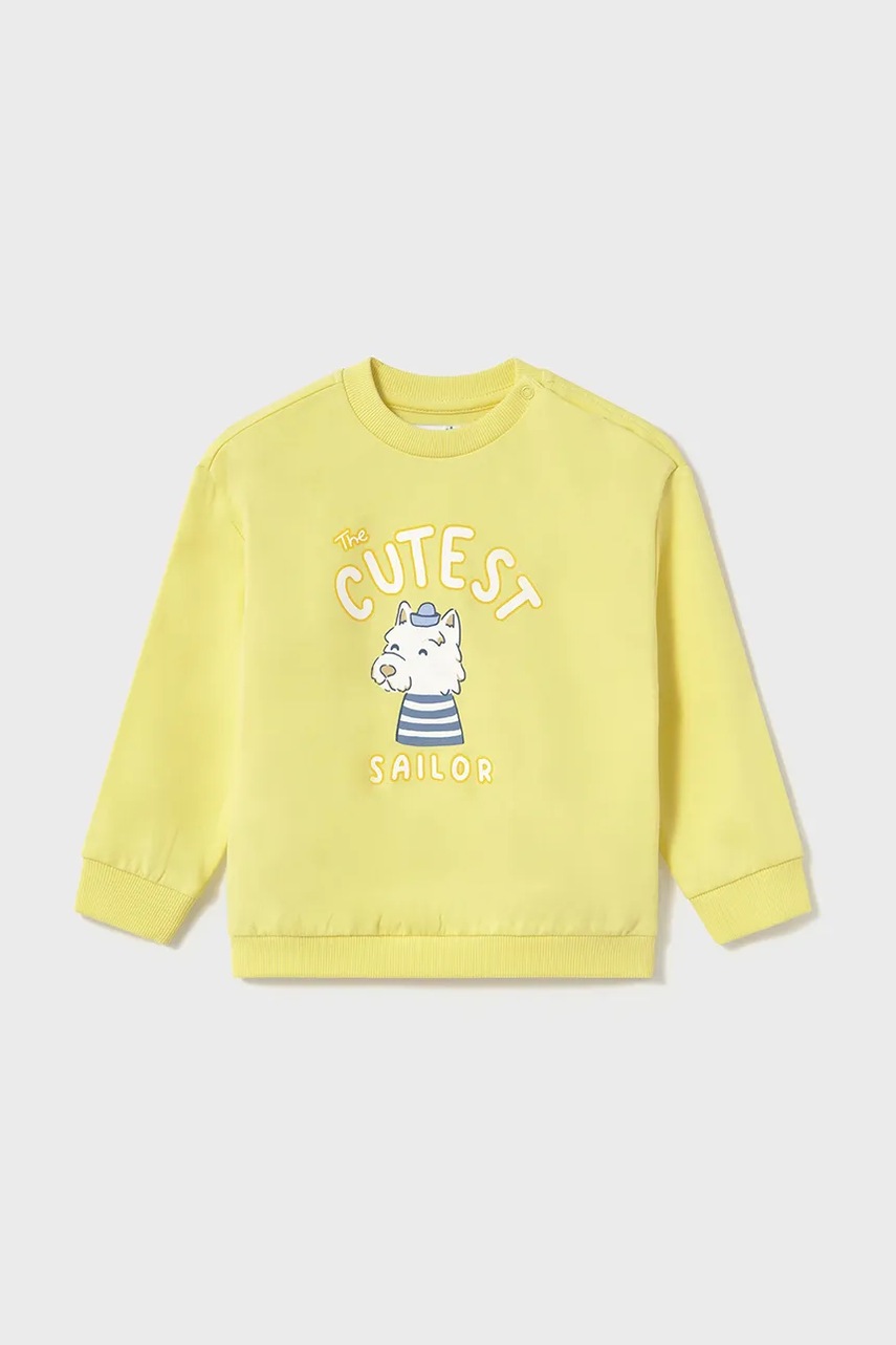 Mayoral bluza culoarea galben, cu imprimeu, 1466