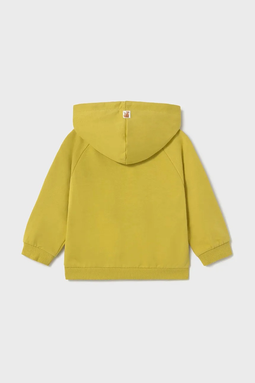 Кофта для младенцев Mayoral цвет зелёный с капюшоном с принтом 1467