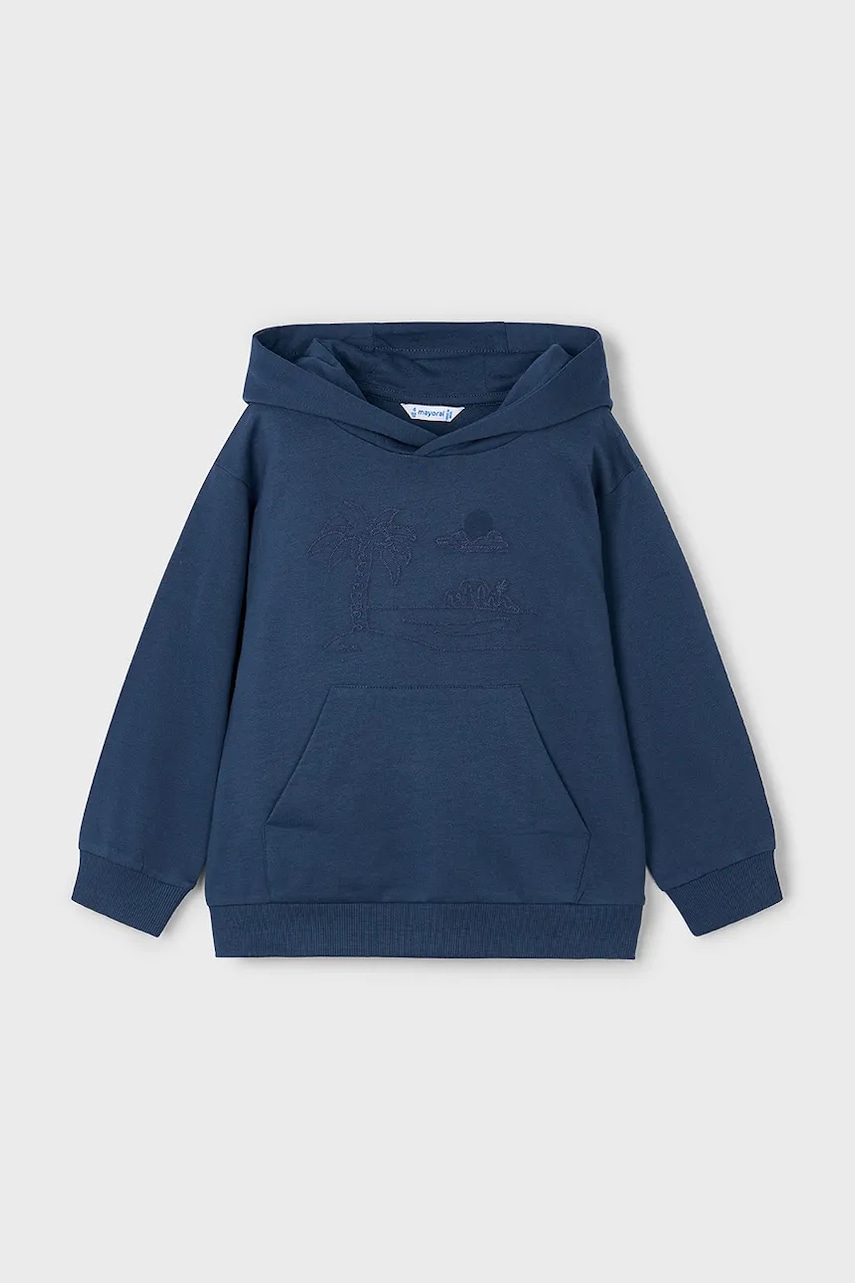 Mayoral bluza copii culoarea albastru marin, cu glugă, cu imprimeu, 3414
