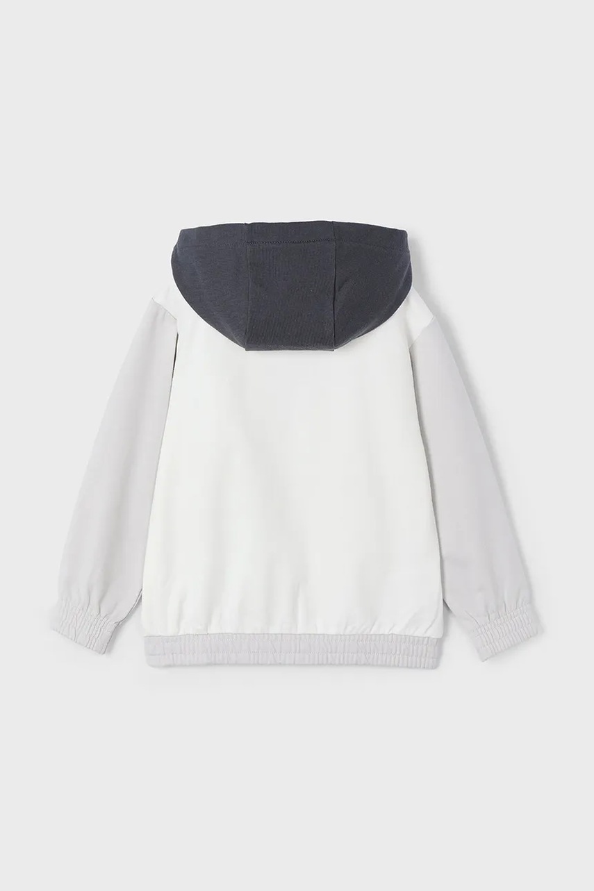 Детская кофта Mayoral цвет серый с капюшоном с принтом 3425 Детская кофта Mayoral цвет серый с капюшоном с принтом 3425