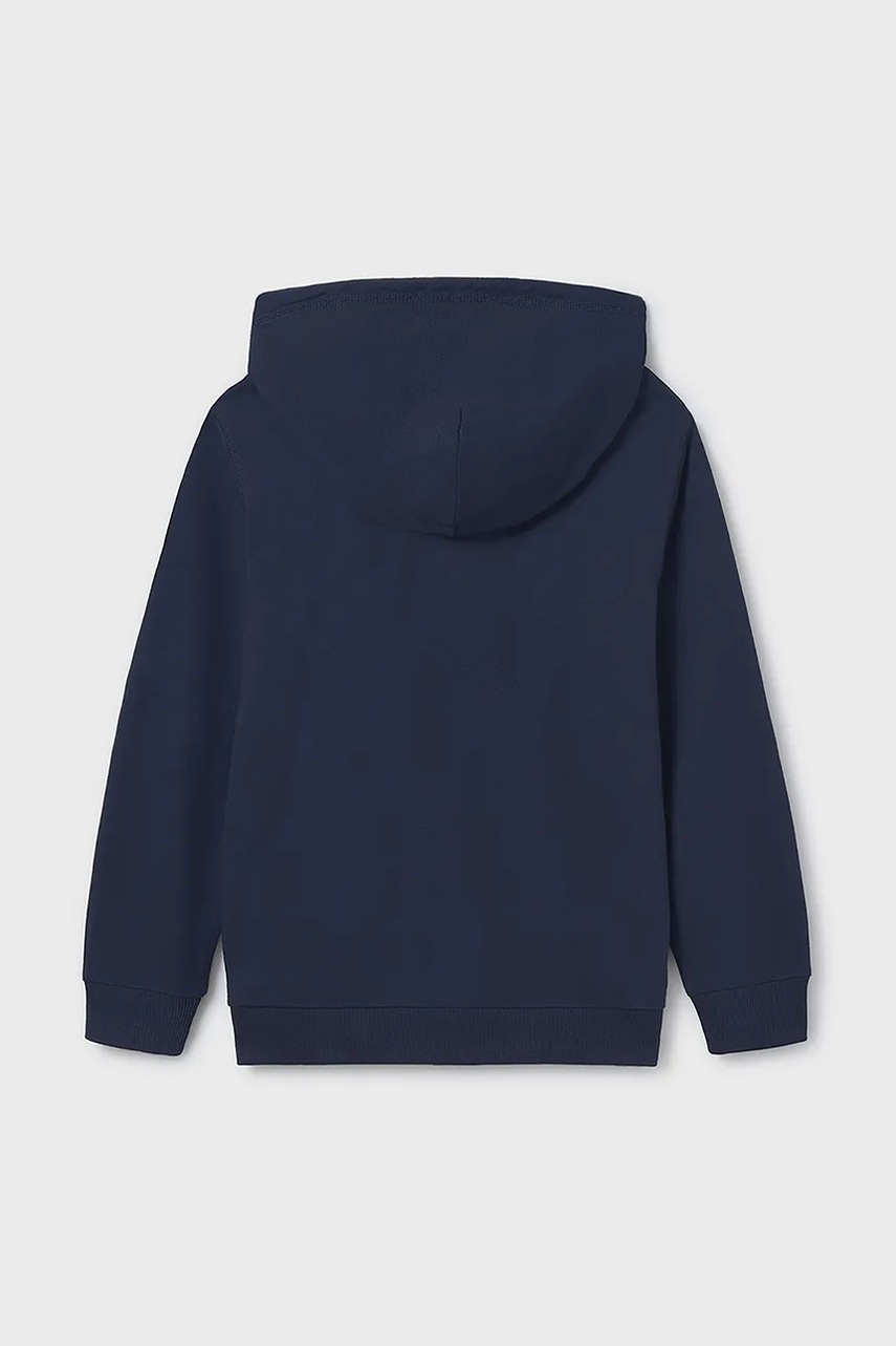 Детская кофта Mayoral цвет синий с капюшоном с принтом 6481