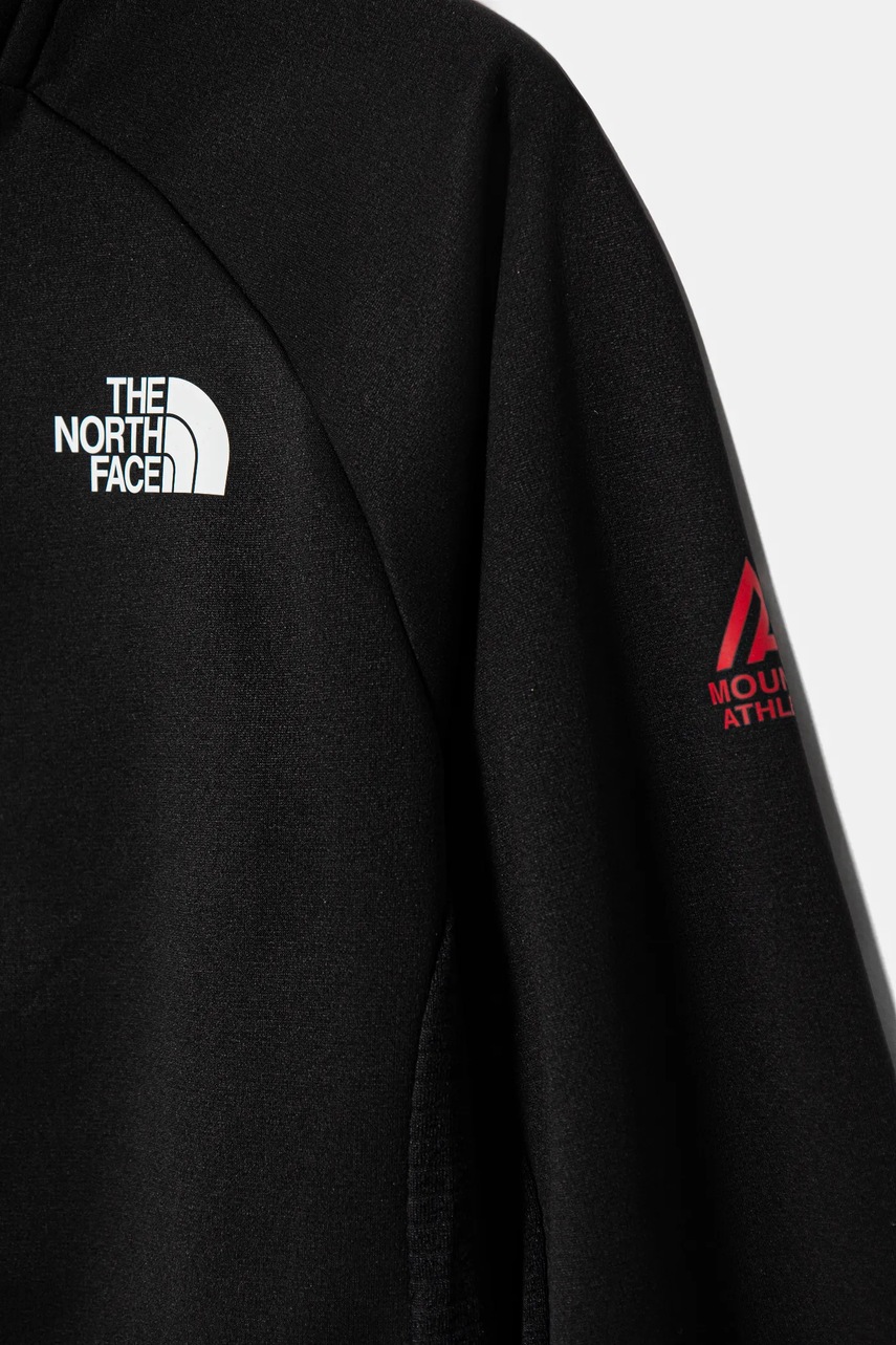 The North Face gyerek felső MOUNTAIN ATHLETICS FULL ZIP HOODIE fekete, sima, kapucnis, NF0A89HZKY41 termék 2. képe